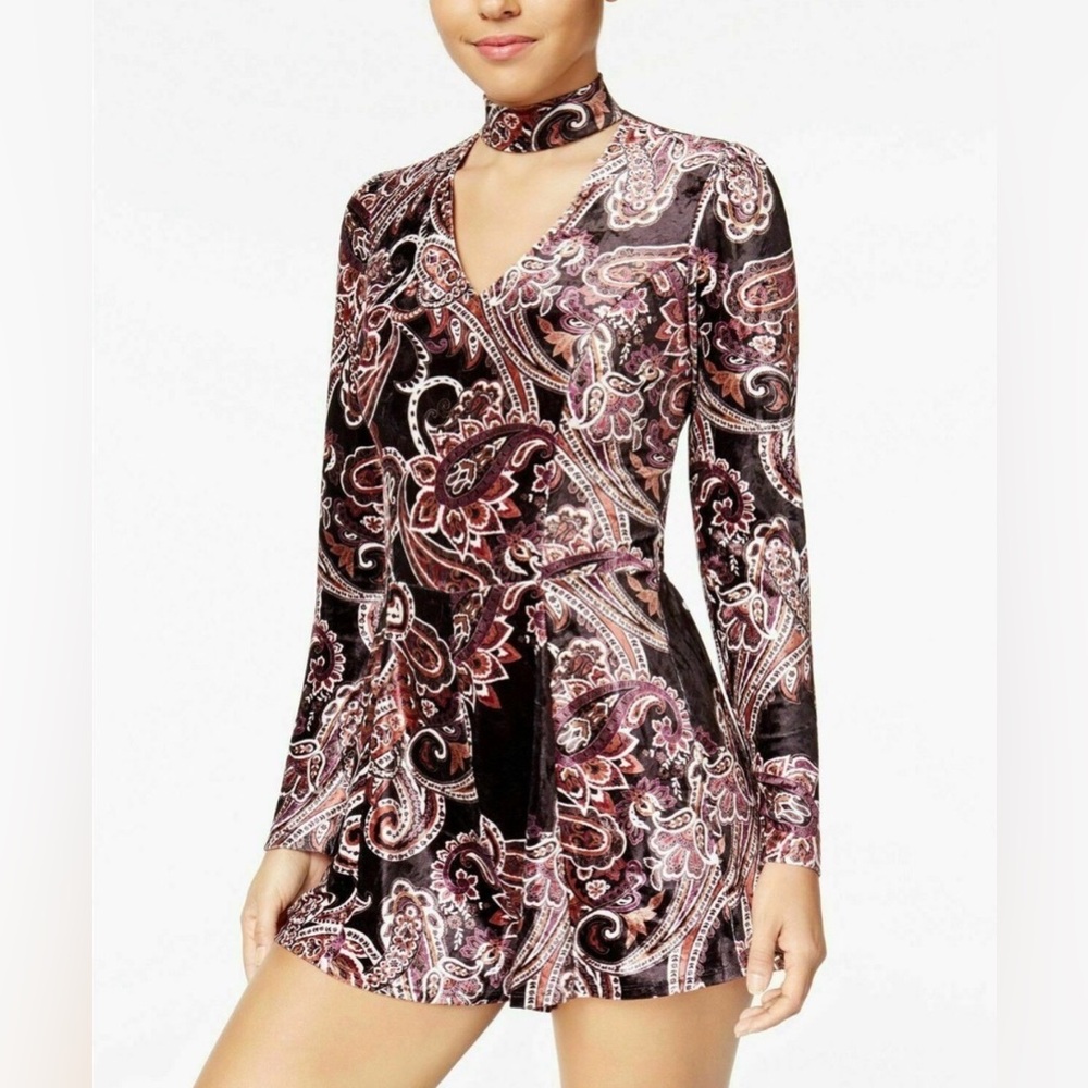 Paisley Long Sleeve Romper